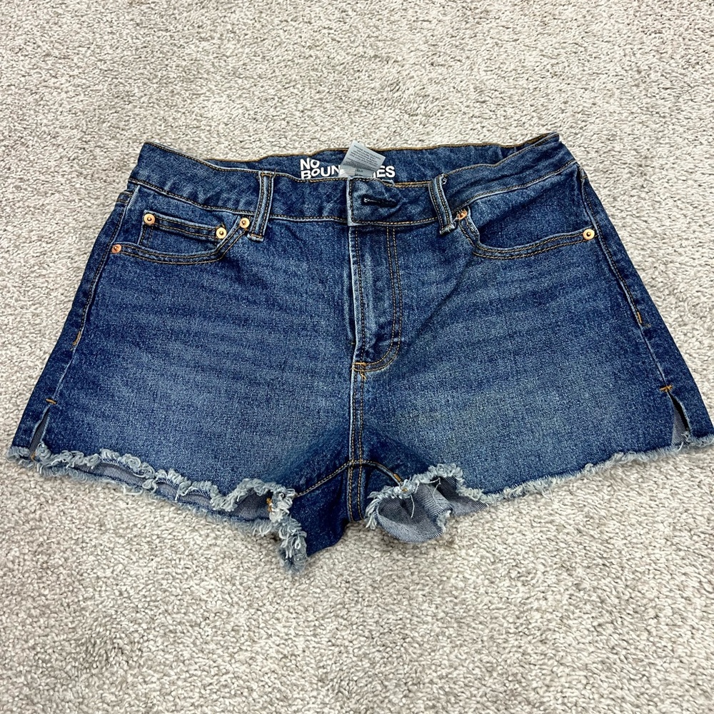 No Boundaries Women's Dark Blue Jean Shorts